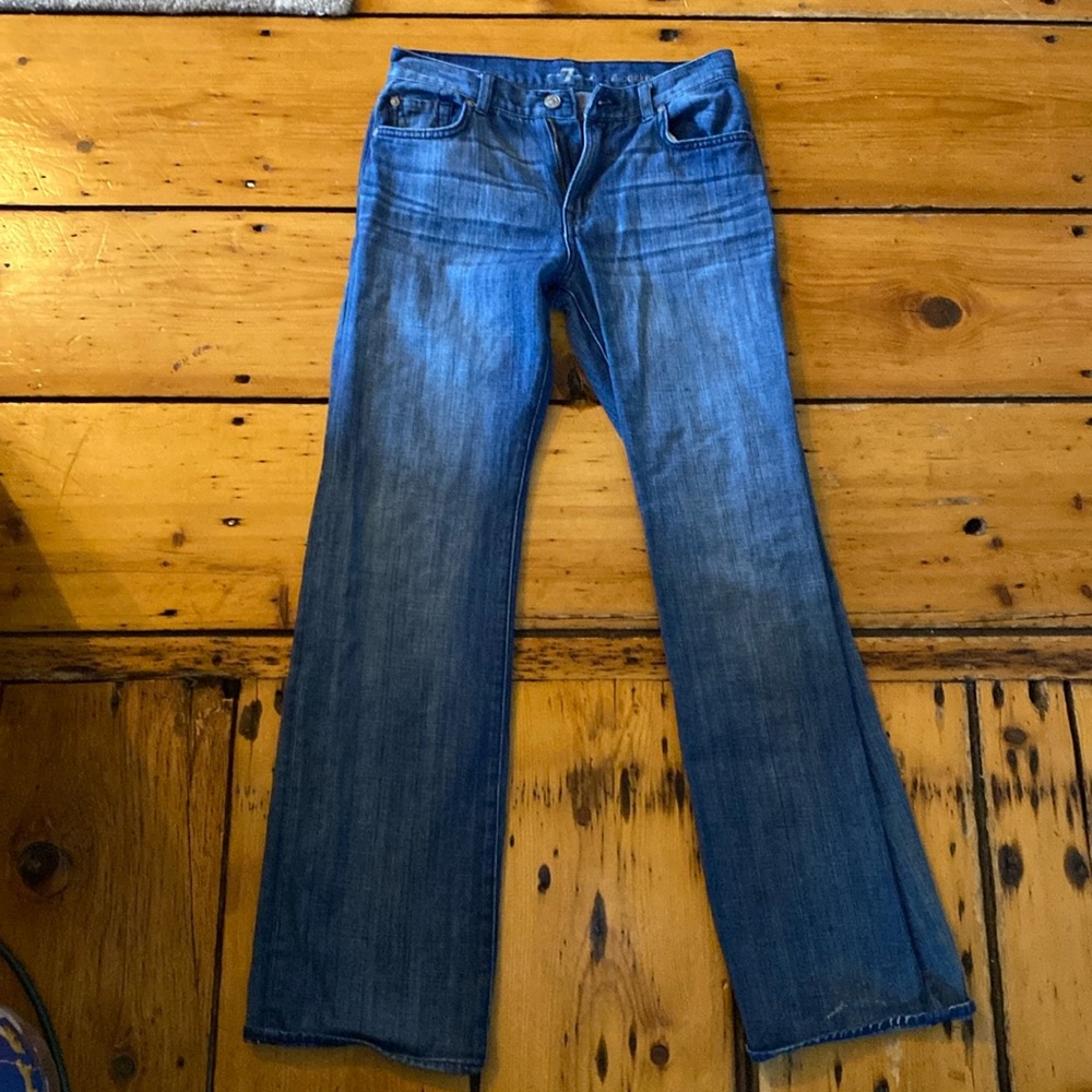 Vintage 7 for all mankind low-rise jeans with cool back pocket details